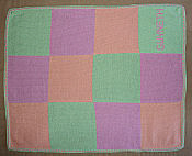 knitted baby blanket, spring colors