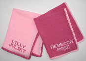 personalized baby blankets with contrasting trim