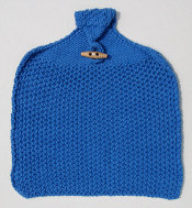 knitted dishtowel, blue