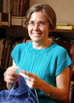 hand knitting at Primarily Practical Knits