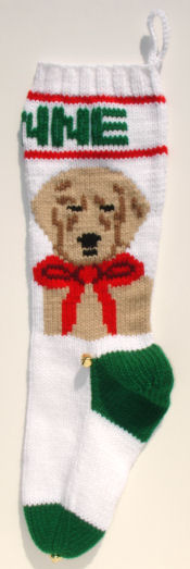 stocking with golden retriever picture