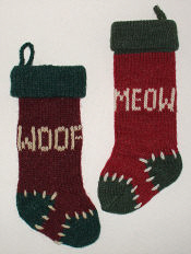 pet stockings, WOOF and MEOW