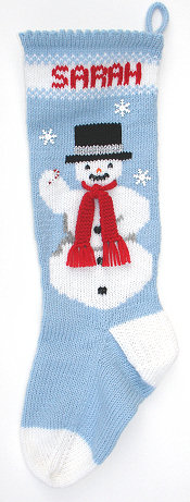 snowman with scarf, blue background