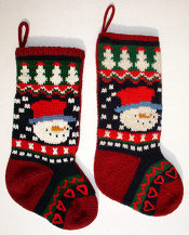custom Christmas stocking with snowman picture