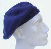 navy blue knit beret