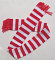 miniature scarf with candy cane stripes