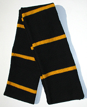 black and gold wool scarf